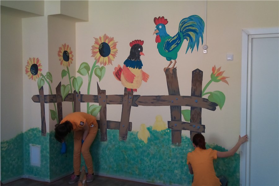 Как Украсить Стену В Детском Саду