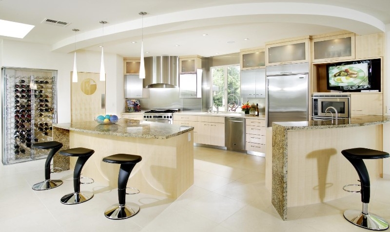 Дизайн кухни и зала совмещенного современный дизайн