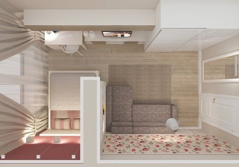 Полный дизайн проект однокомнатной квартиры