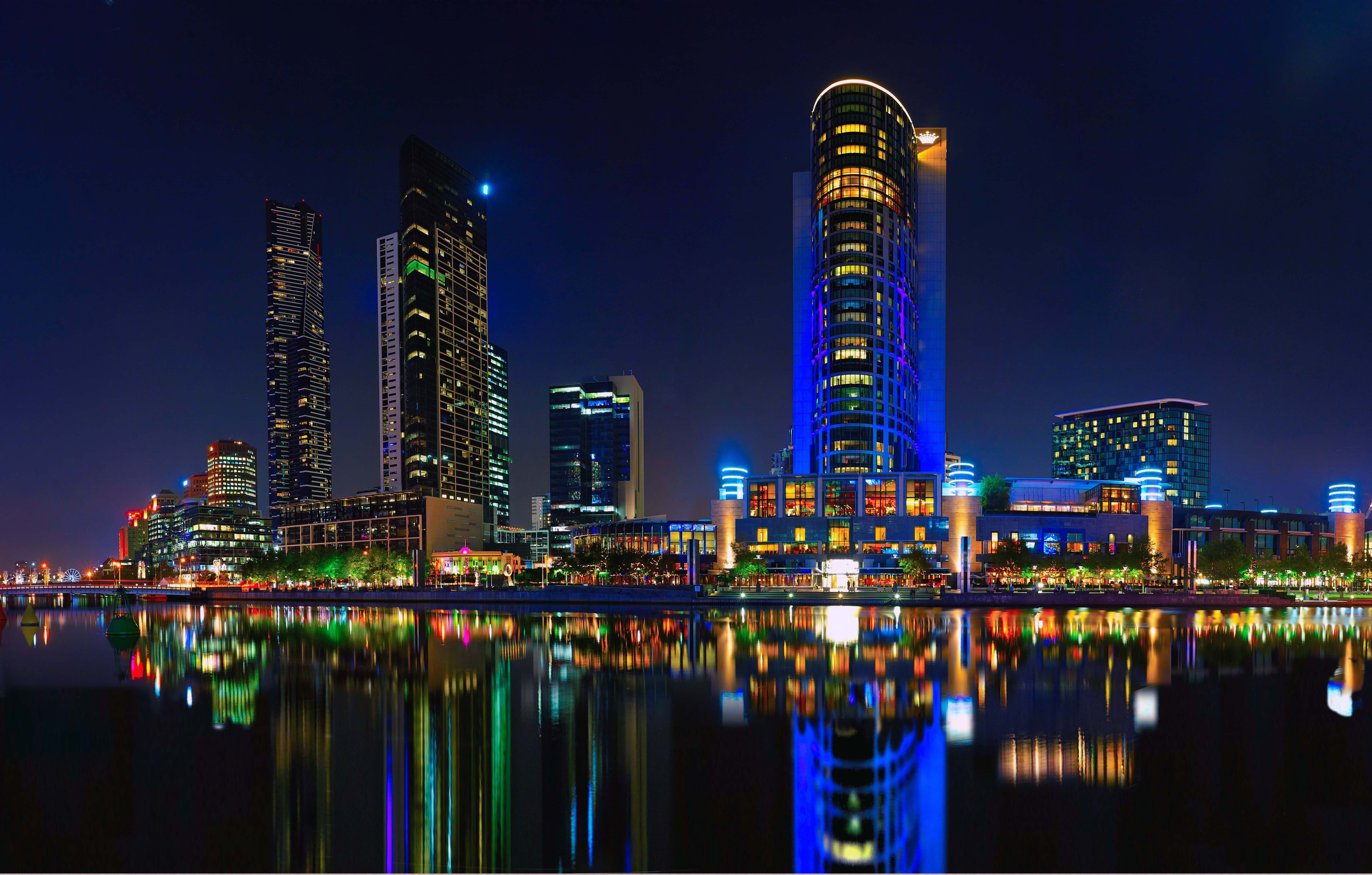 Город. Доха Катар. Ночной Найт Сити. Красивый город. Красивый ночной город.