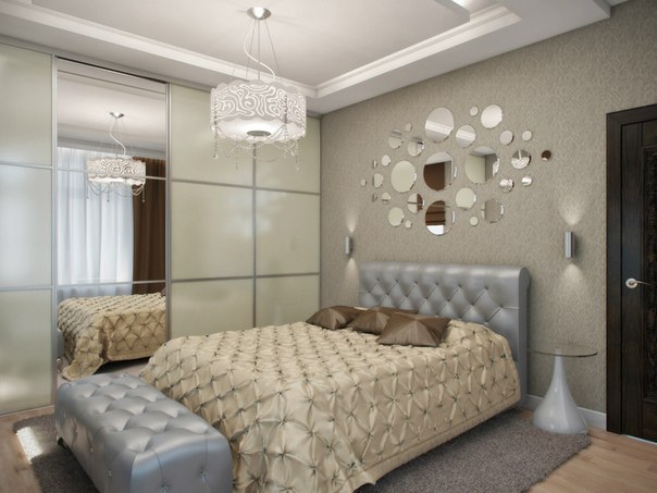 Дизайн спальни в светлых тонах современный стиль 18кв фото