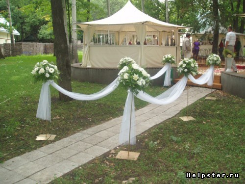 Украшение двора невесты