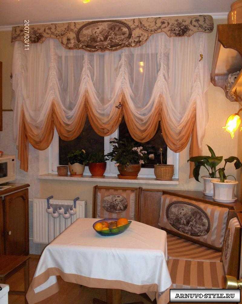 Идеи красивых штор для кухни фото