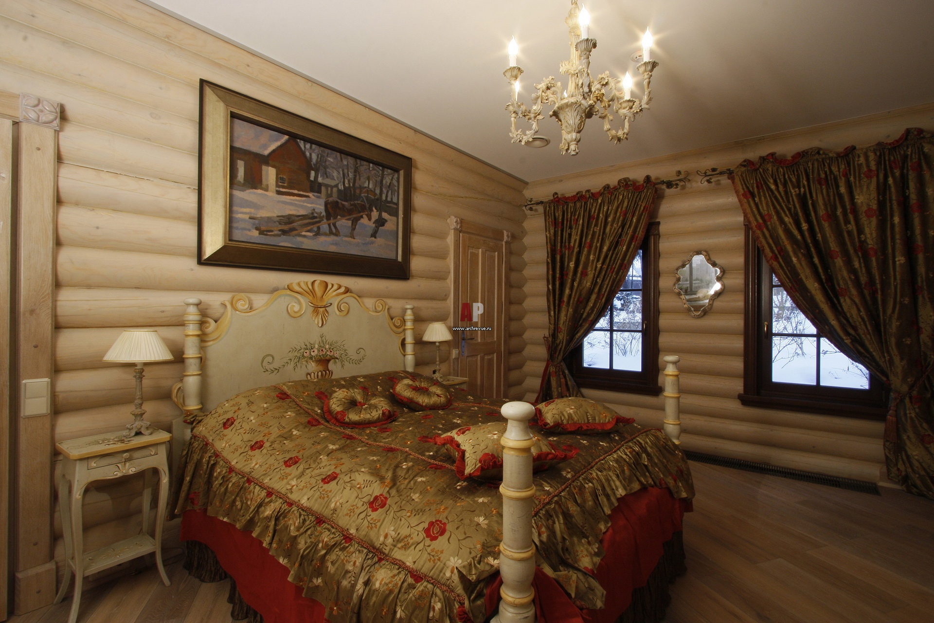 Дизайн спальной комнаты в деревянном доме » Современный дизайн на Vip .