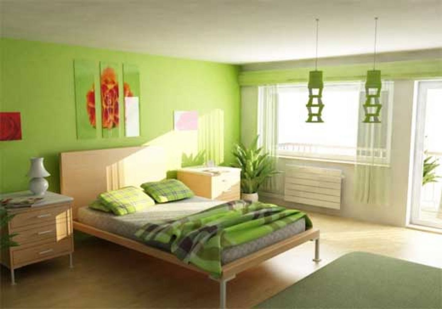 Интерьер спальни в двух цветах фото