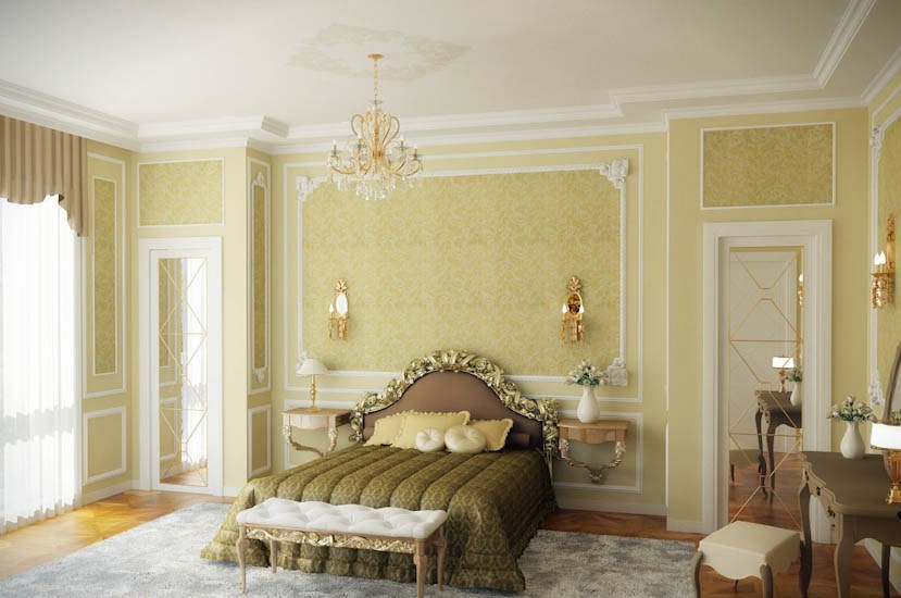 Интерьер спальни классический стиль
