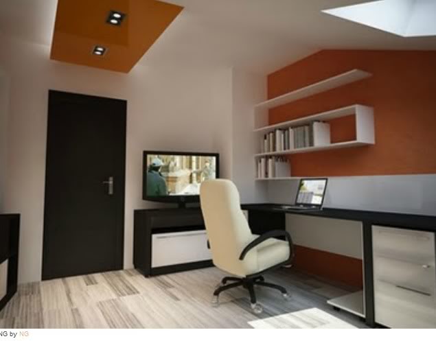 Дизайн кабинета в маленькой комнате