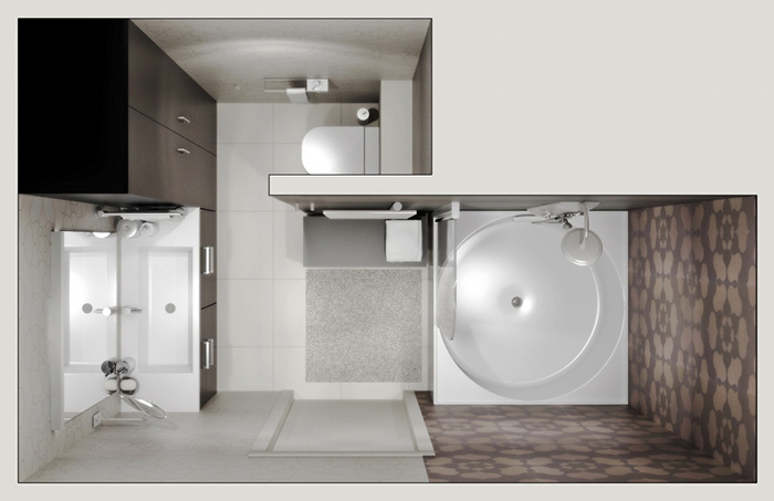 Дизайн проект ванной 3д