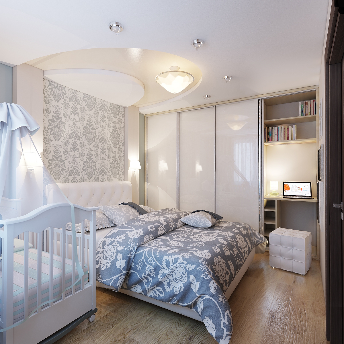 Дизайн комнаты с кроваткой для новорожденного