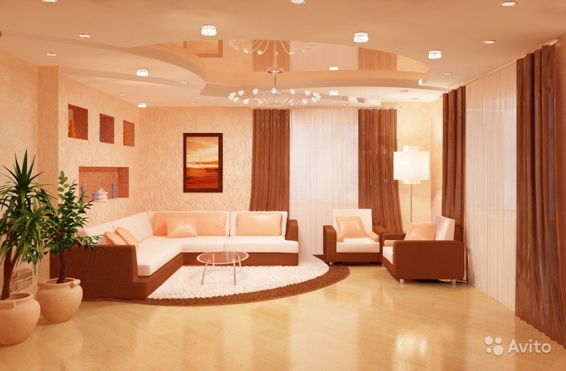 Дизайн большого холла в квартире