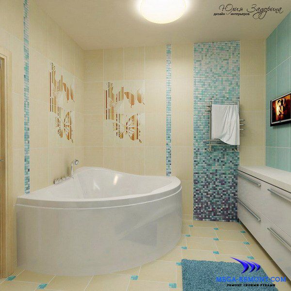Дизайн стандартной ванны в панельном доме