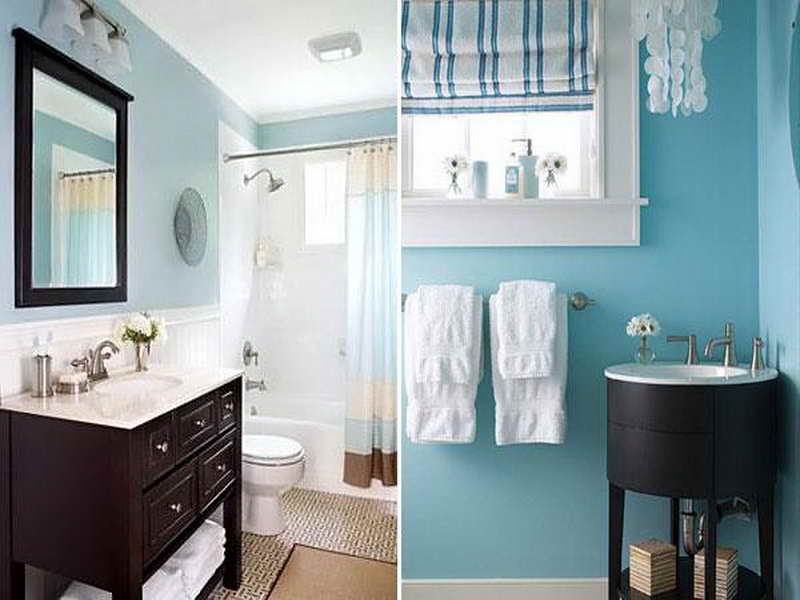 Ванная комната крашенные стены дизайн фото