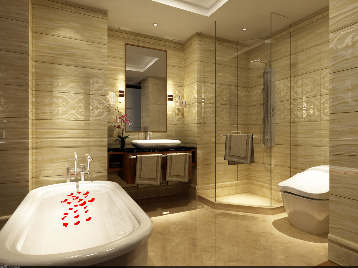 Дизайн из керамической плитки ванной