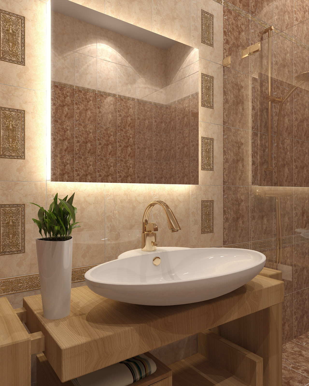 Дизайн керамическая плитка ванная комната