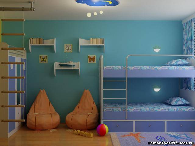 Варианты отделки стен детской комнаты