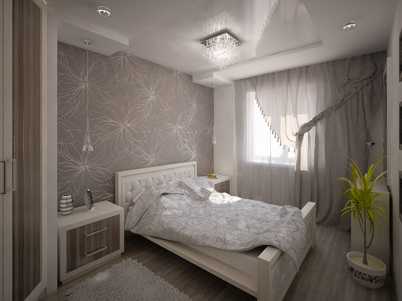 Очень красивый дизайн спальни