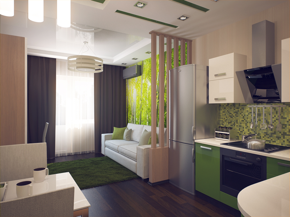 Дизайн 1 комнатной квартиры комнаты