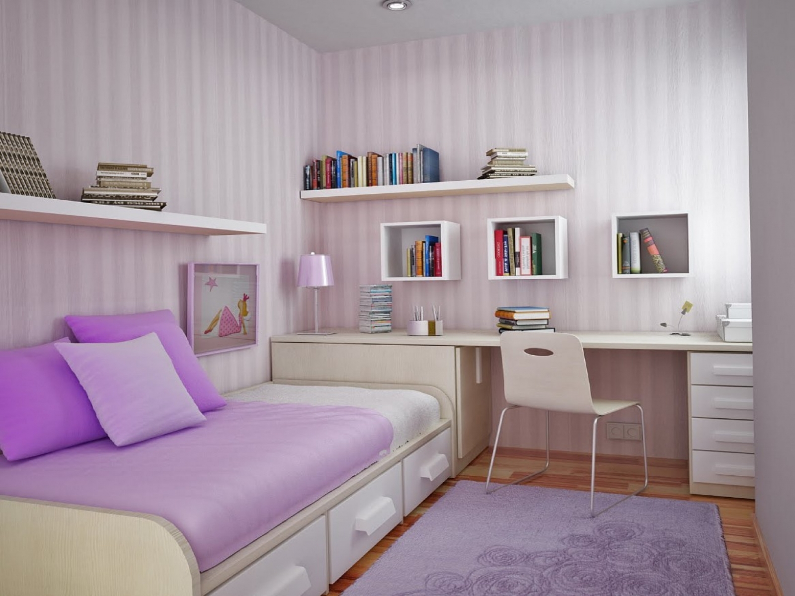 Дизайн маленькой комнаты подростка в современном стиле