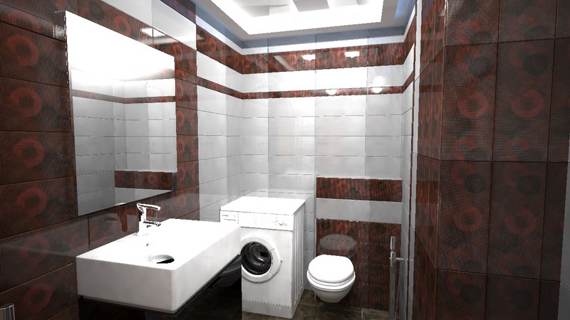 Дизайн проект ванной 3д