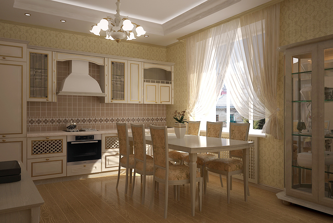 Интерьер кухня-столовая-гостиная фото » Современный дизайн на Vip-1gl