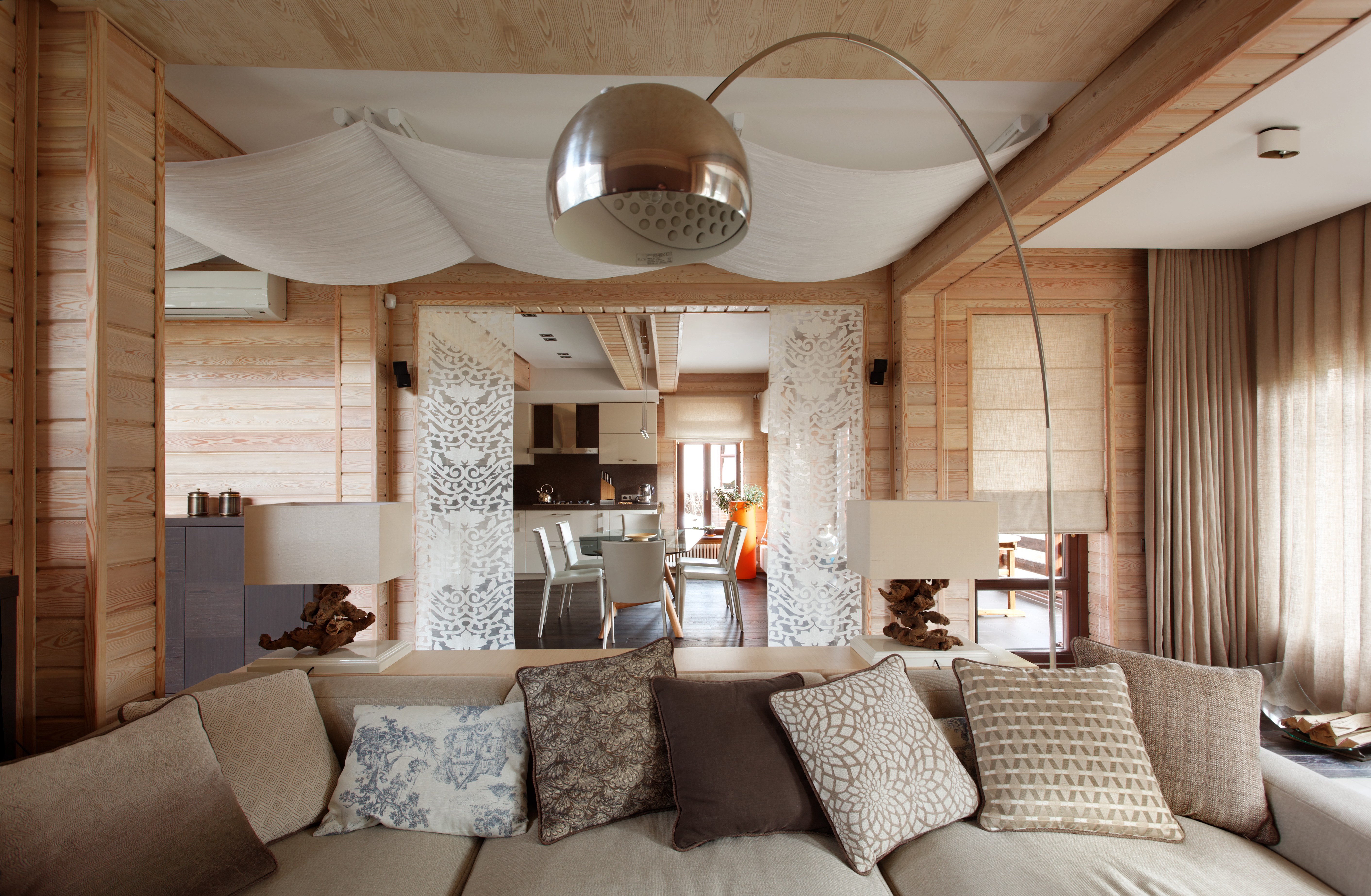 Интерьер гостинной в деревянном доме » Современный дизайн на Vip-1gl