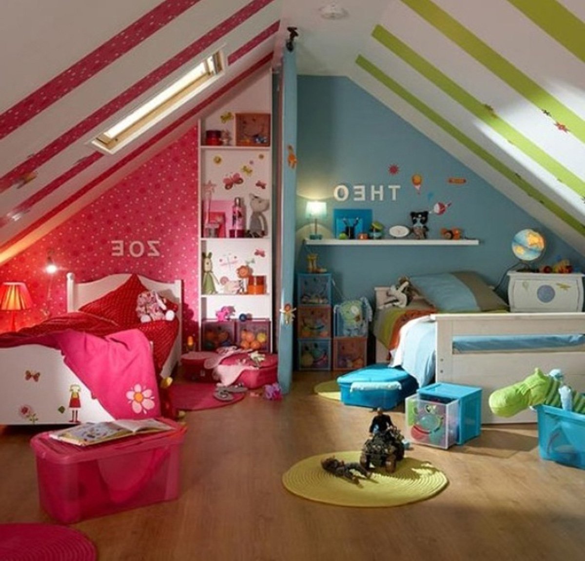 Идеи детских комнат для двоих детей