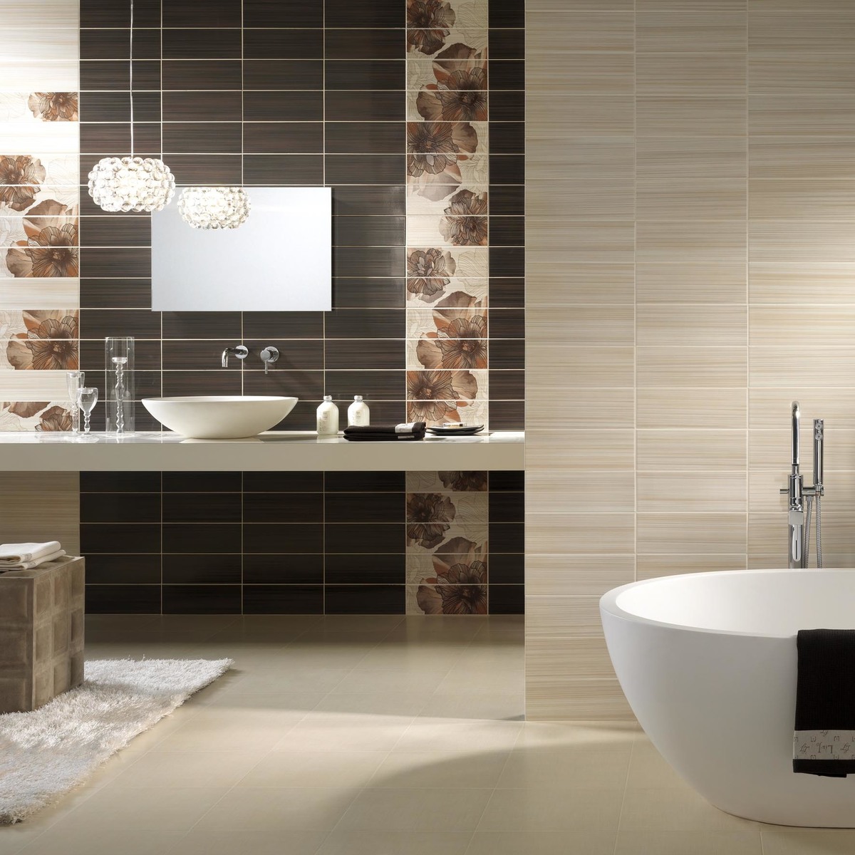 Плитка для ванной комнаты примеры дизайна