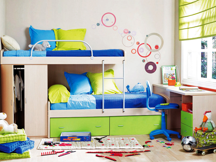 Дизайн детской комнаты для двоих 15 кв