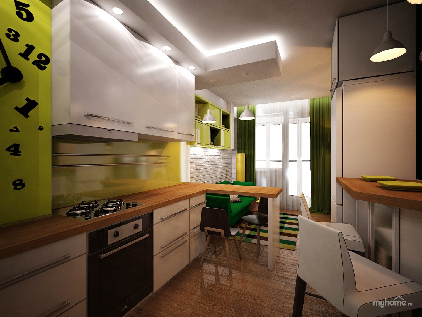 Фото дизайн кухни гостиной 12 кв м фото