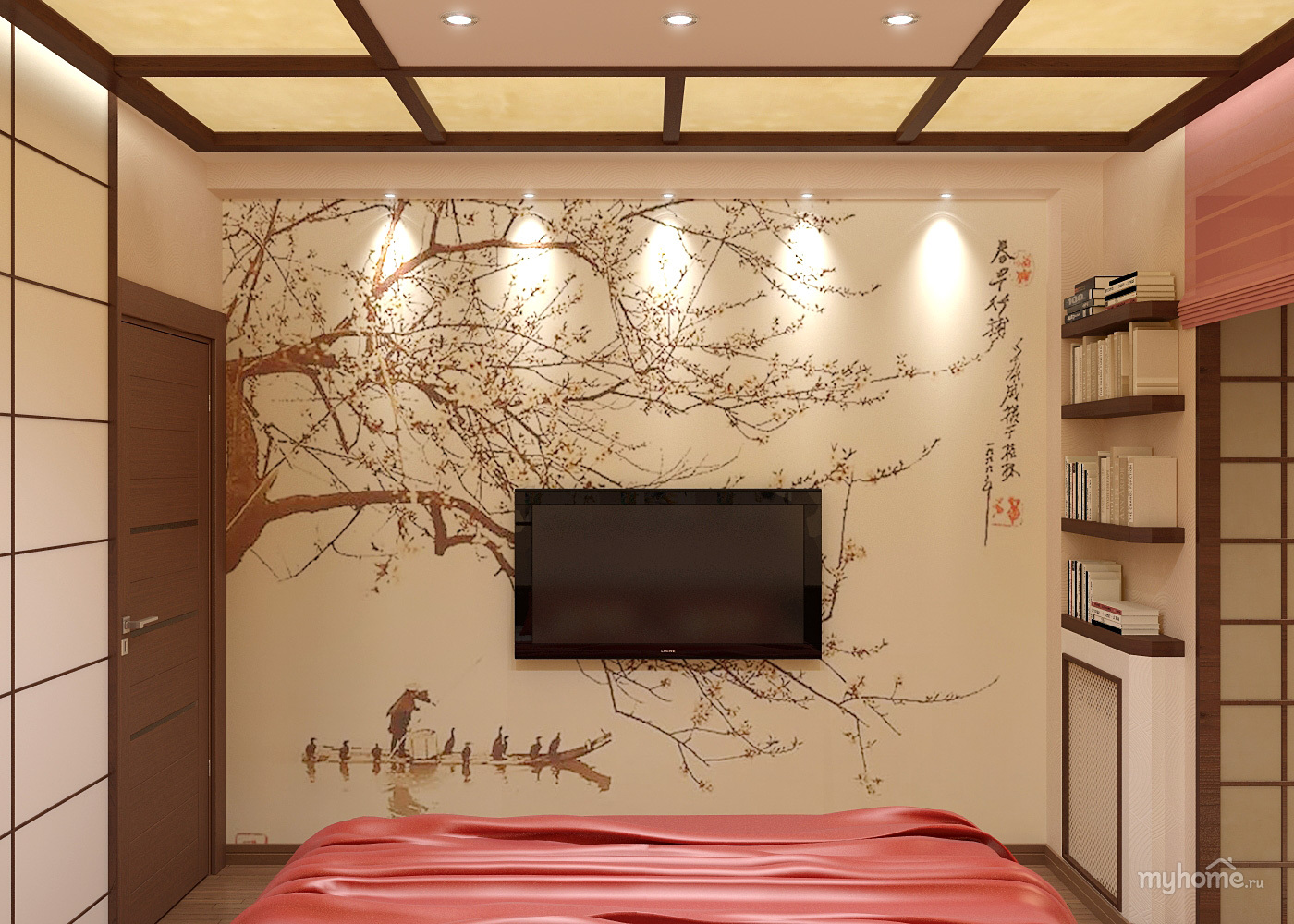 оформление комнаты в японском стиле