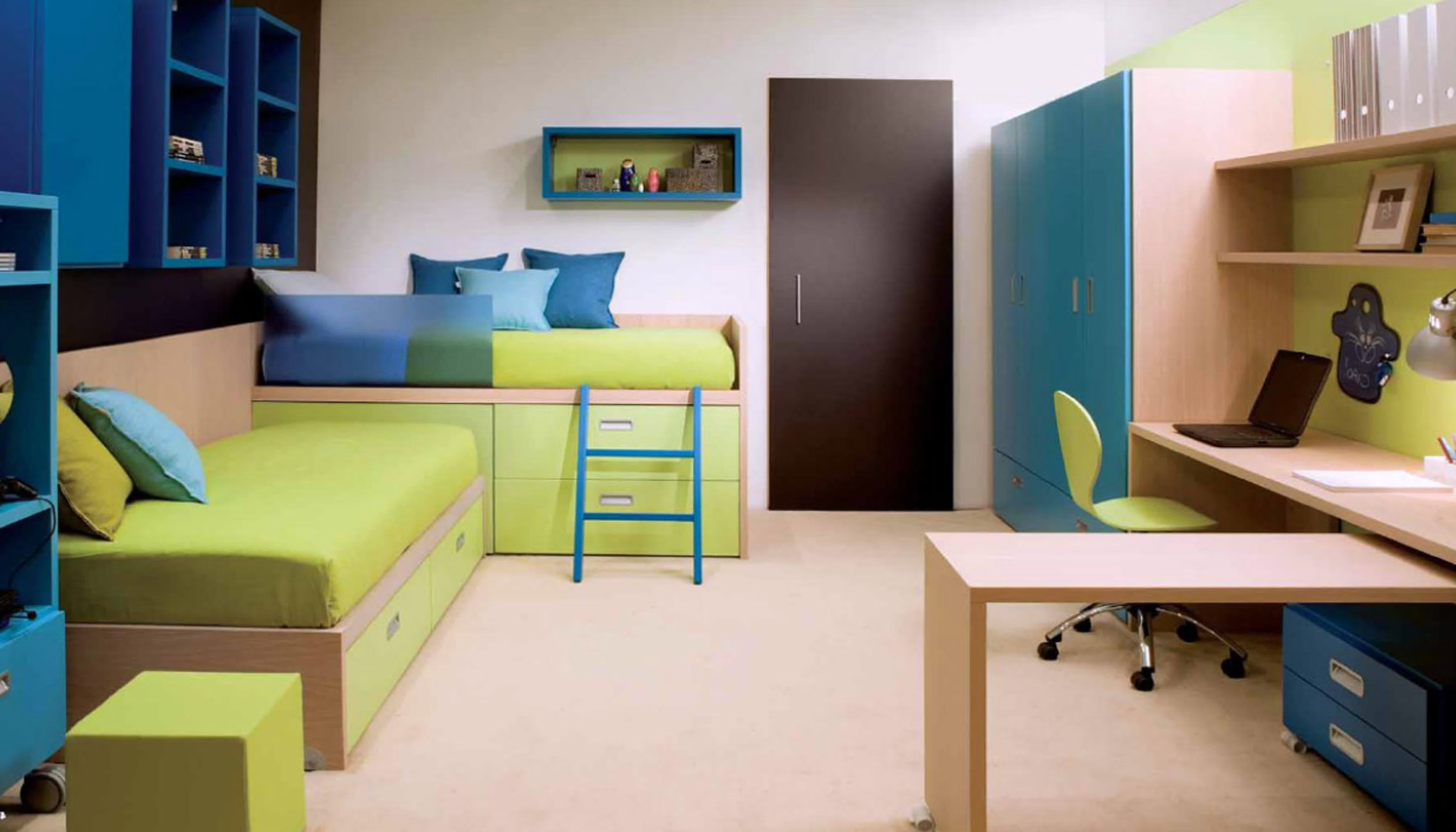 Дизайн спальни для детей мальчика и девочки