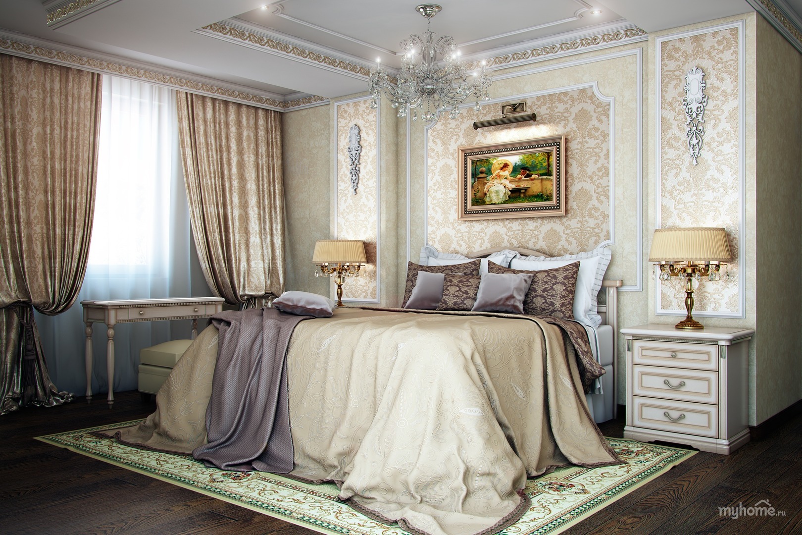 Люстры для спальни в классическом стиле италия