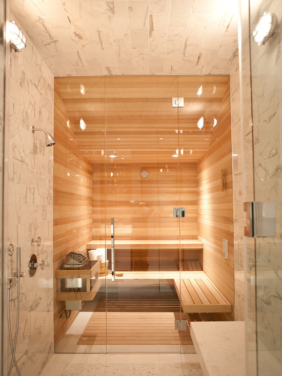 Дизайн ванной в бане