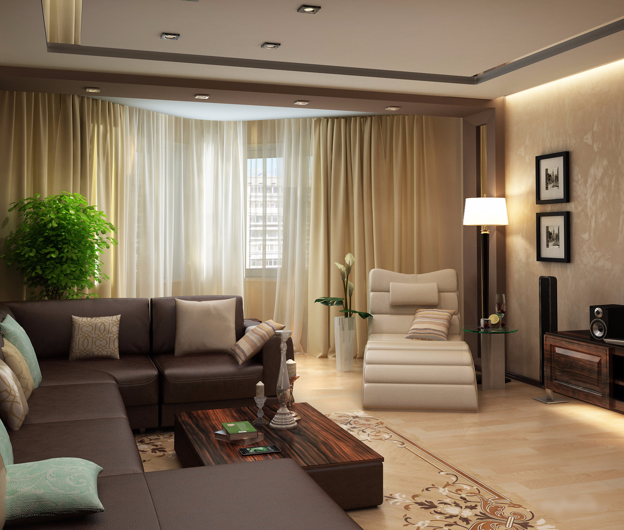 Интерьер гостиной в квартире 18 кв м в современном стиле недорого фото стенкой и диваном