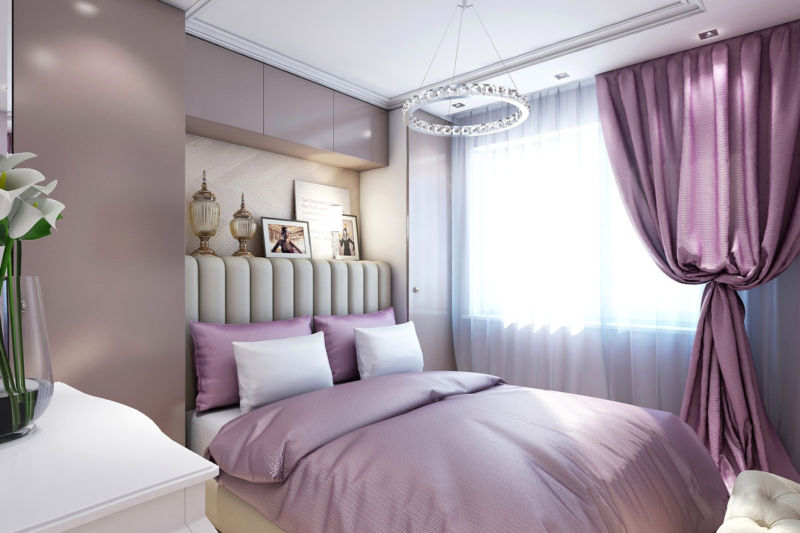 Спальня в сиренево-бежевых тонах » Современный дизайн на Vip-1gl