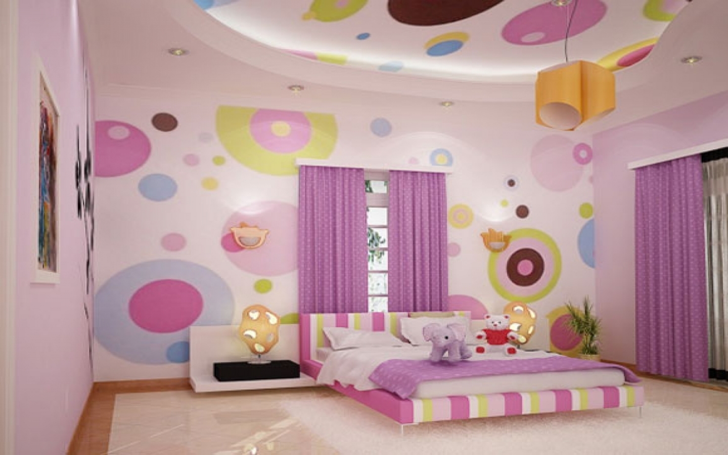 Дизайн обоев для детской комнаты для девочки