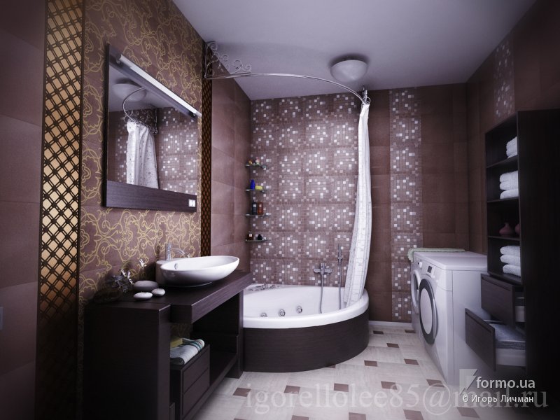 Ванная комната дизайн в частном доме своими руками