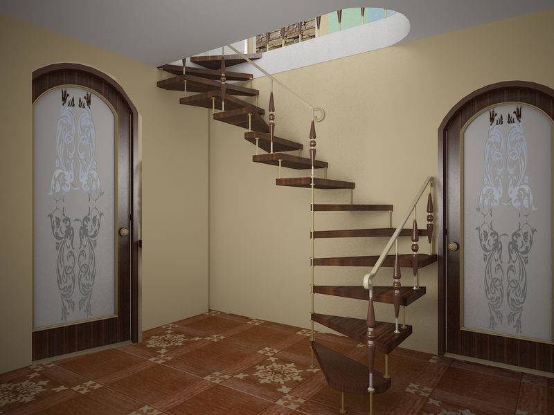 Дизайн прихожей в доме с лестницей в классическом стиле