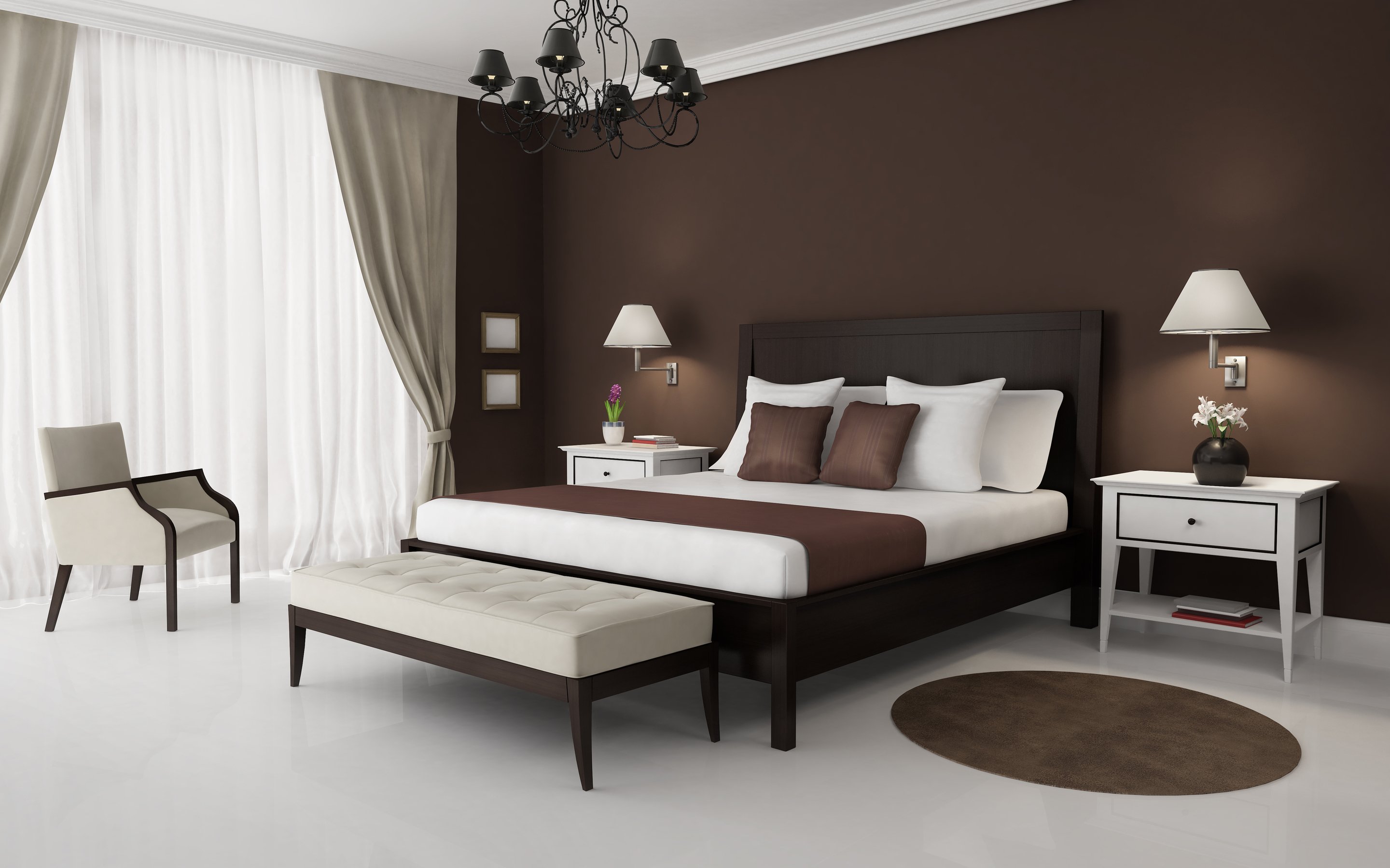 Спальни в коричневых тонах фото » Современный дизайн на Vip-1gl