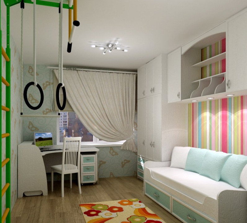 Дизайн проект маленькой комнаты для мальчика