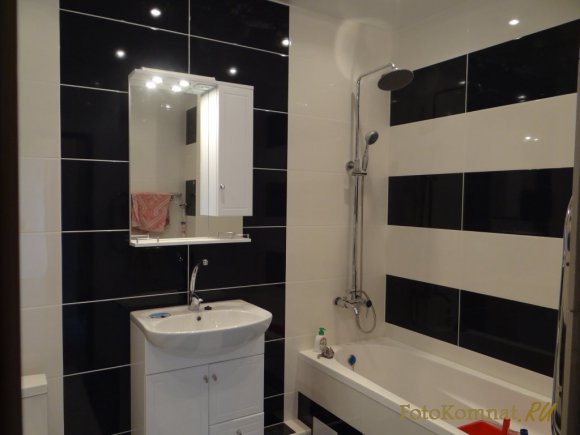 Дизайн черно-белой ванной комнаты фото » Современный дизайн на Vip-1gl