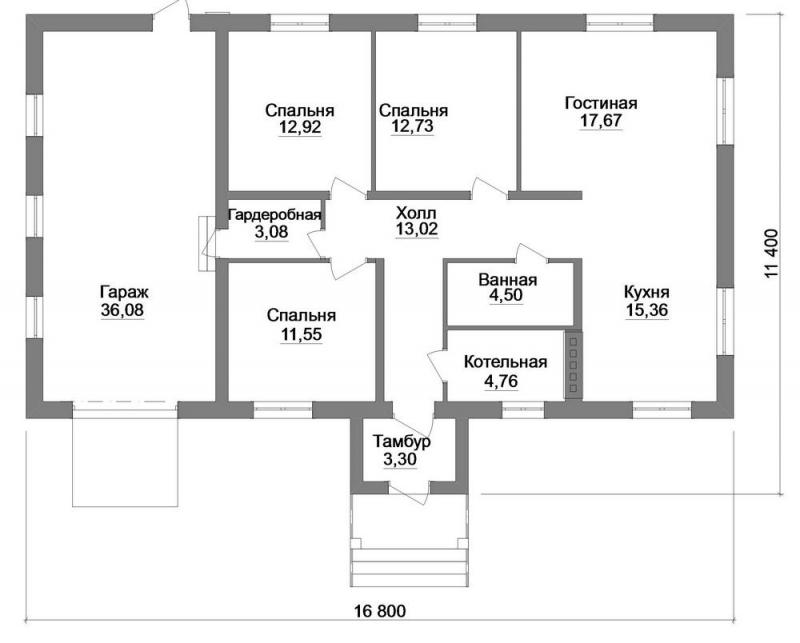 Планировки домов одноэтажных с 3 спальнями до 120