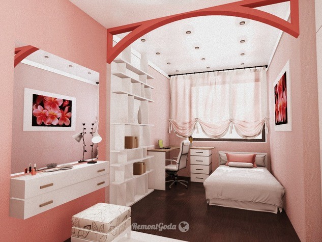 Дизайн интерьера комнаты для молодой девушки