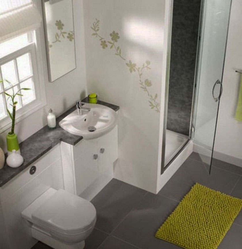 Современный дизайн ванной с туалетом