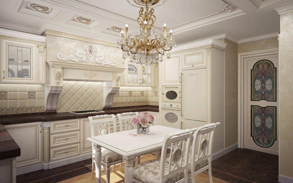 Мебель кухни в классическом стиле