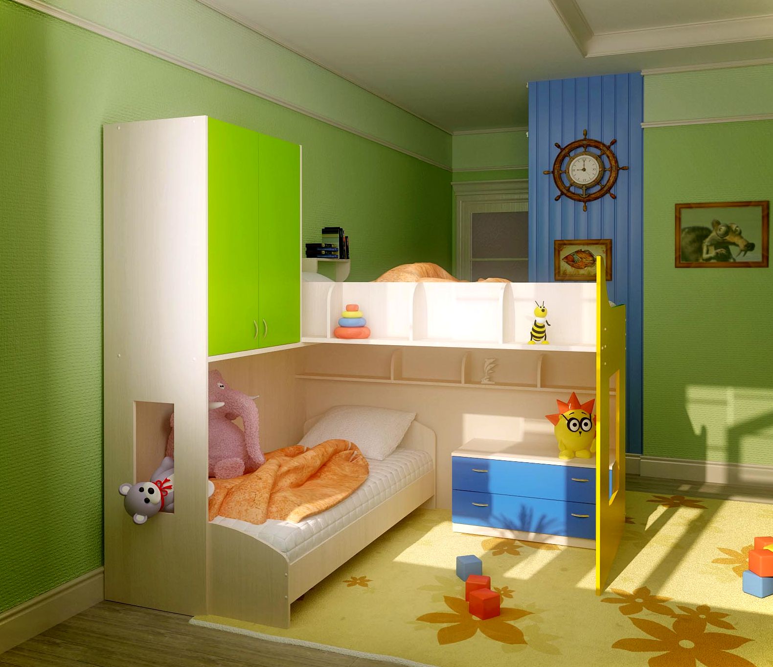 Дизайн комнаты для подростков на двоих