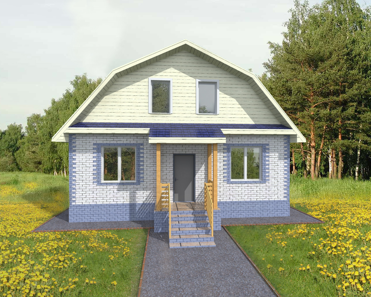 Проекты одноэтажных домов из пеноблоков до 150 кв м с террасой