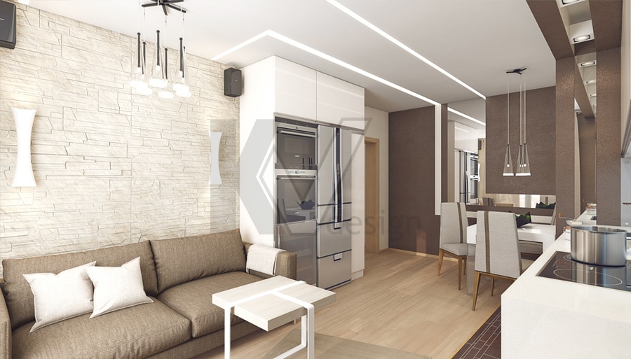 Дизайн квартиры студии в светлых тонах современный стиль реальные фото