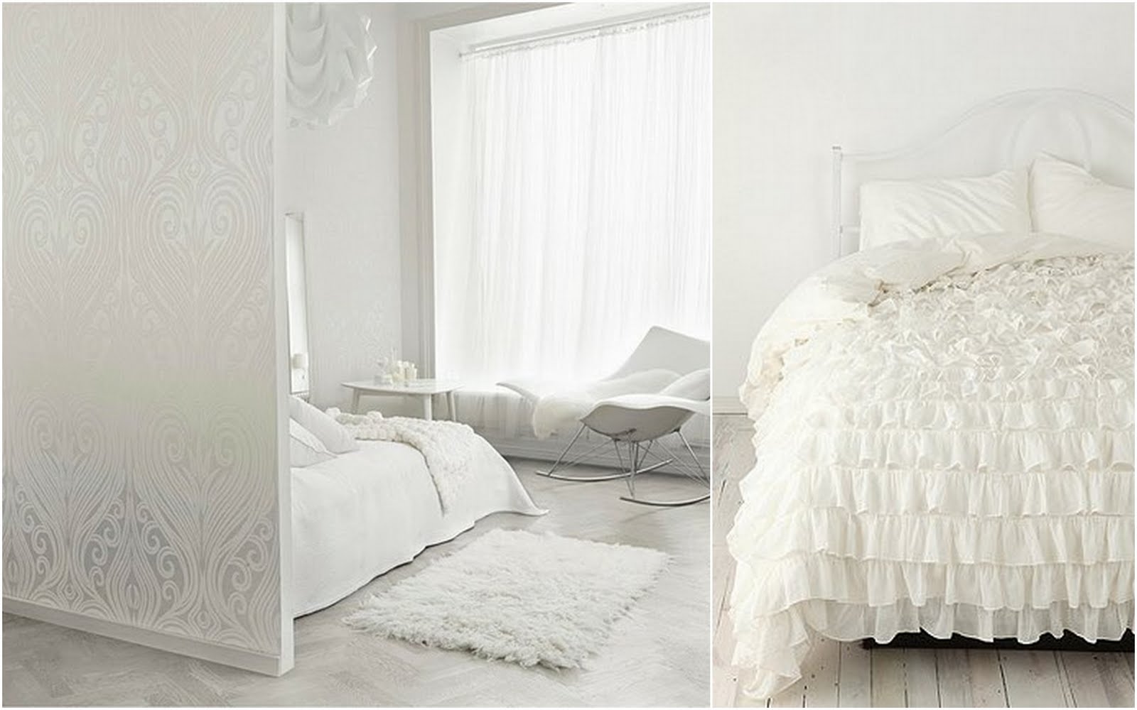 Дизайн спальни с белыми дверями